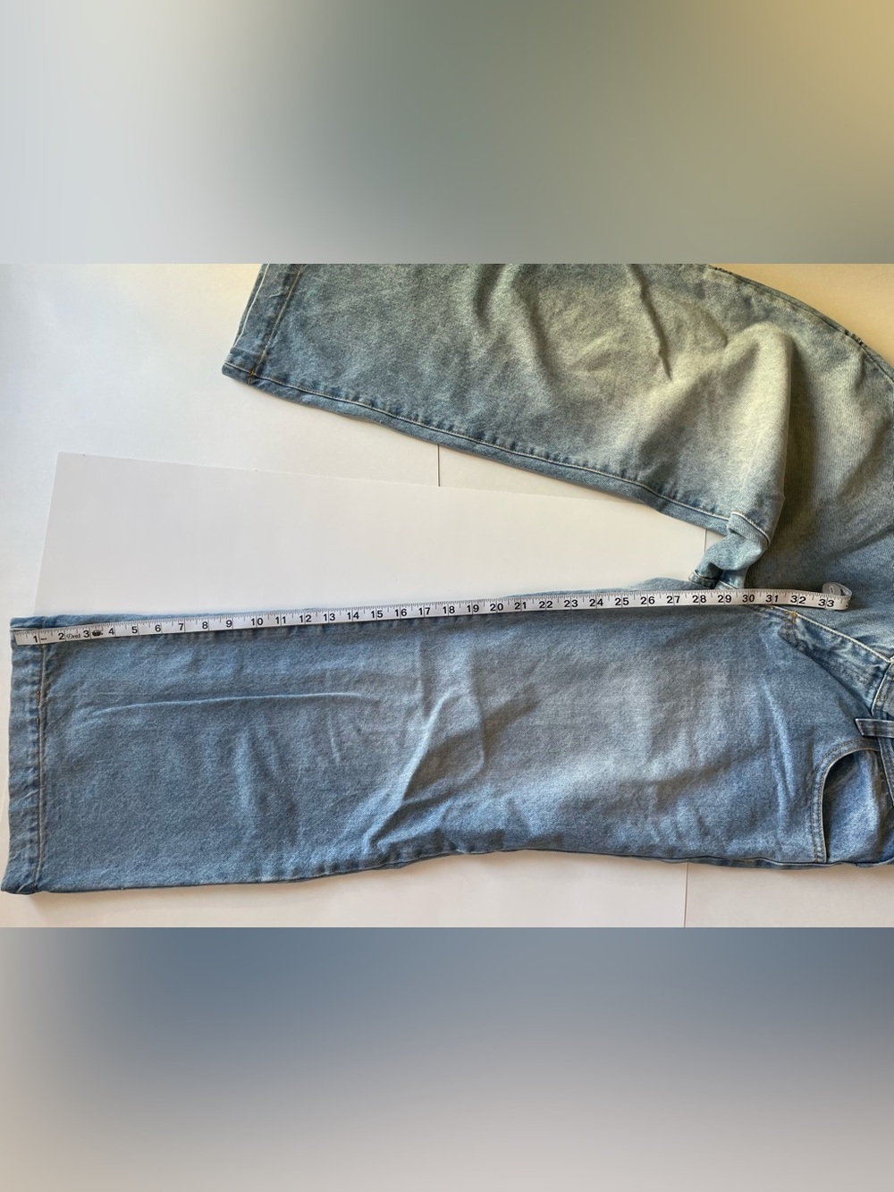 Brandy Melville John Galt Light Blue Straight Low Rise Denim Jeans - Picture 4 of 7
